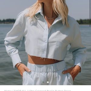 Home / SHOP ALL / Ultra Cropped Poplin Button Down
ULTRA CROPPED POPLIN